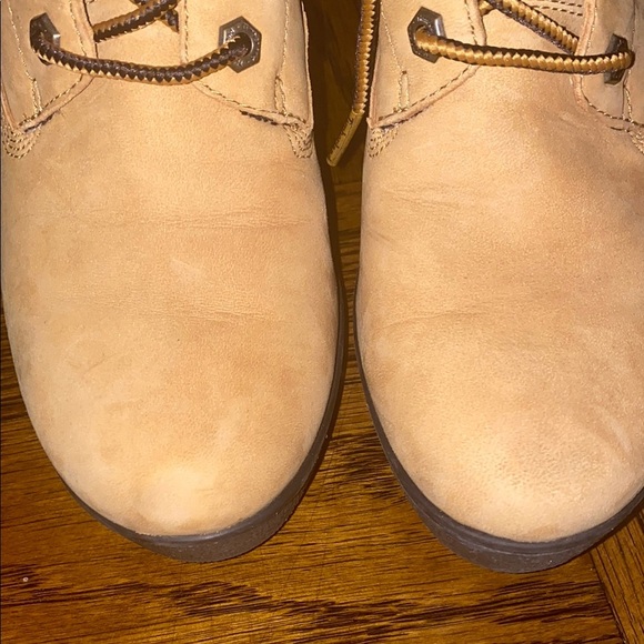 Timberland limited edition Women's Camel Wedge Ankle Boots Like New NO Box - Picture 8 of 14